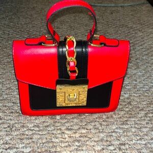 Luxurious, date night red handbag